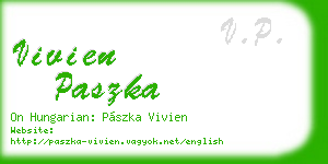 vivien paszka business card