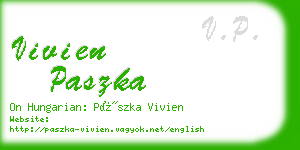 vivien paszka business card